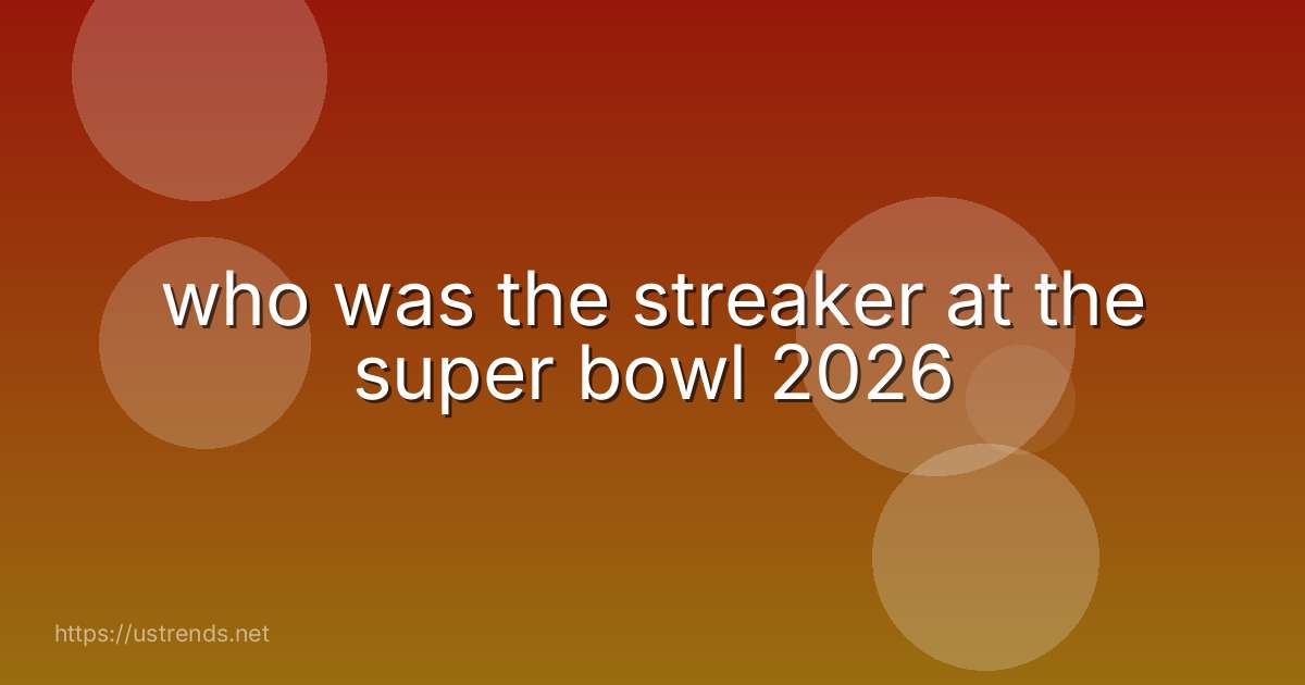 who was the streaker at the super bowl 2026