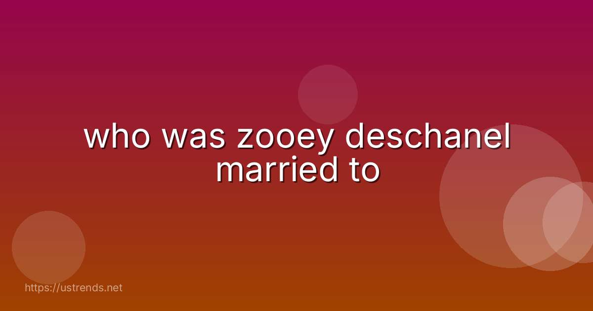 who was zooey deschanel married to