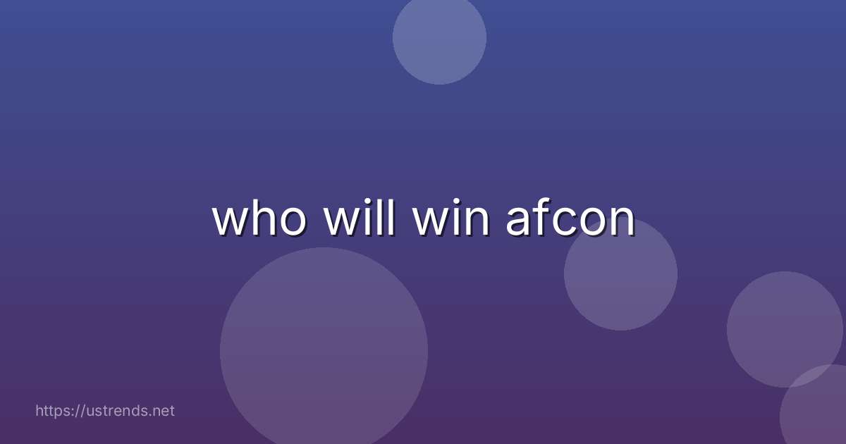 who will win afcon