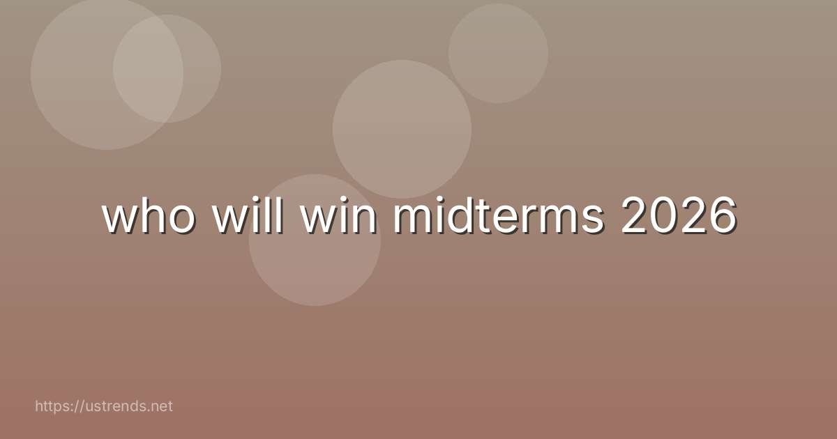 who will win midterms 2026
