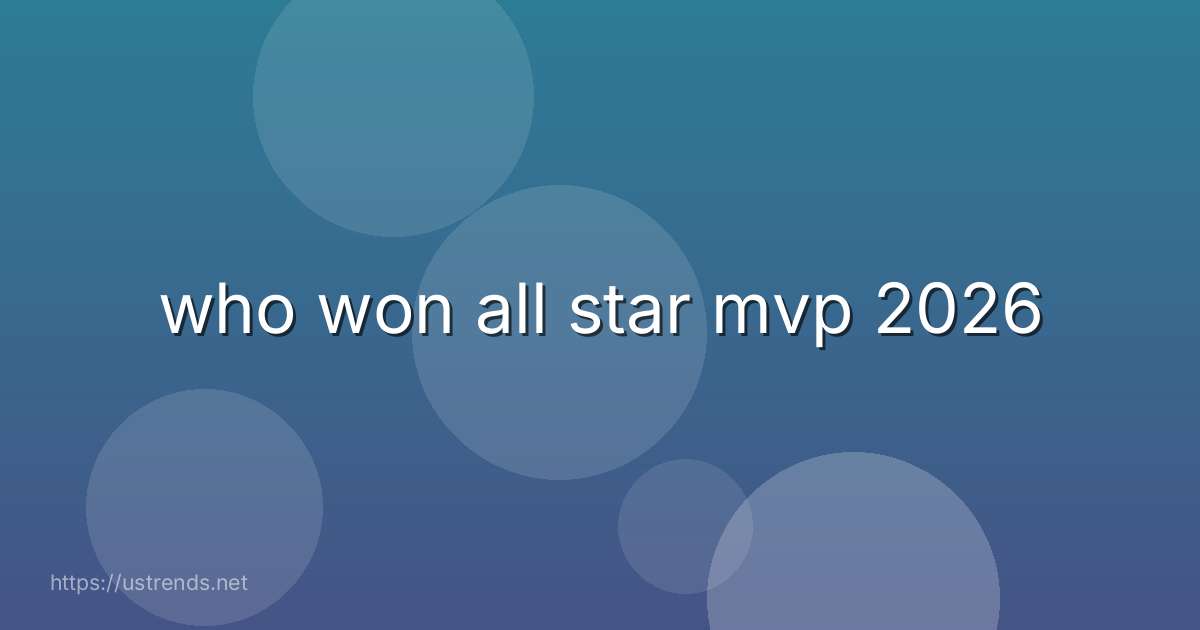 who won all star mvp 2026