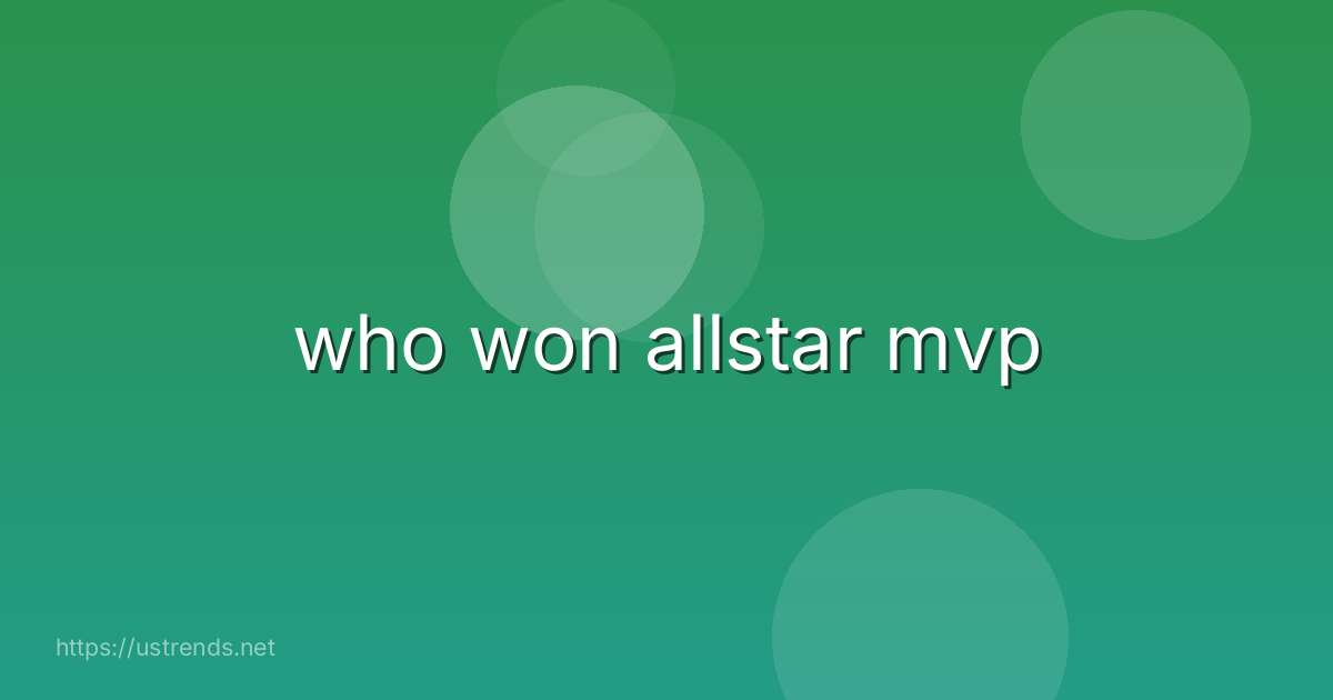 who won allstar mvp