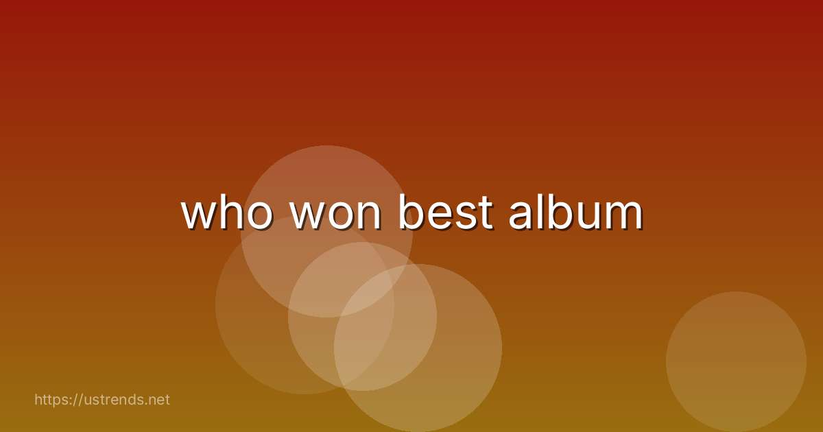 who won best album