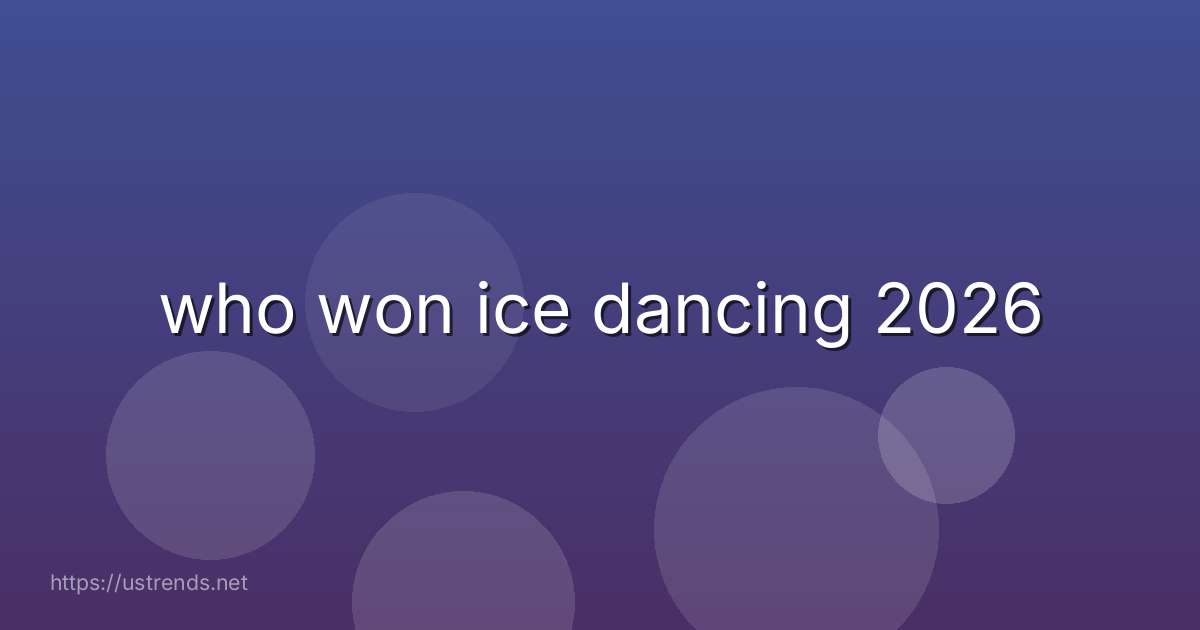 who won ice dancing 2026