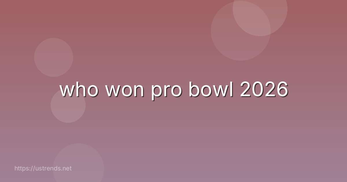 who won pro bowl 2026