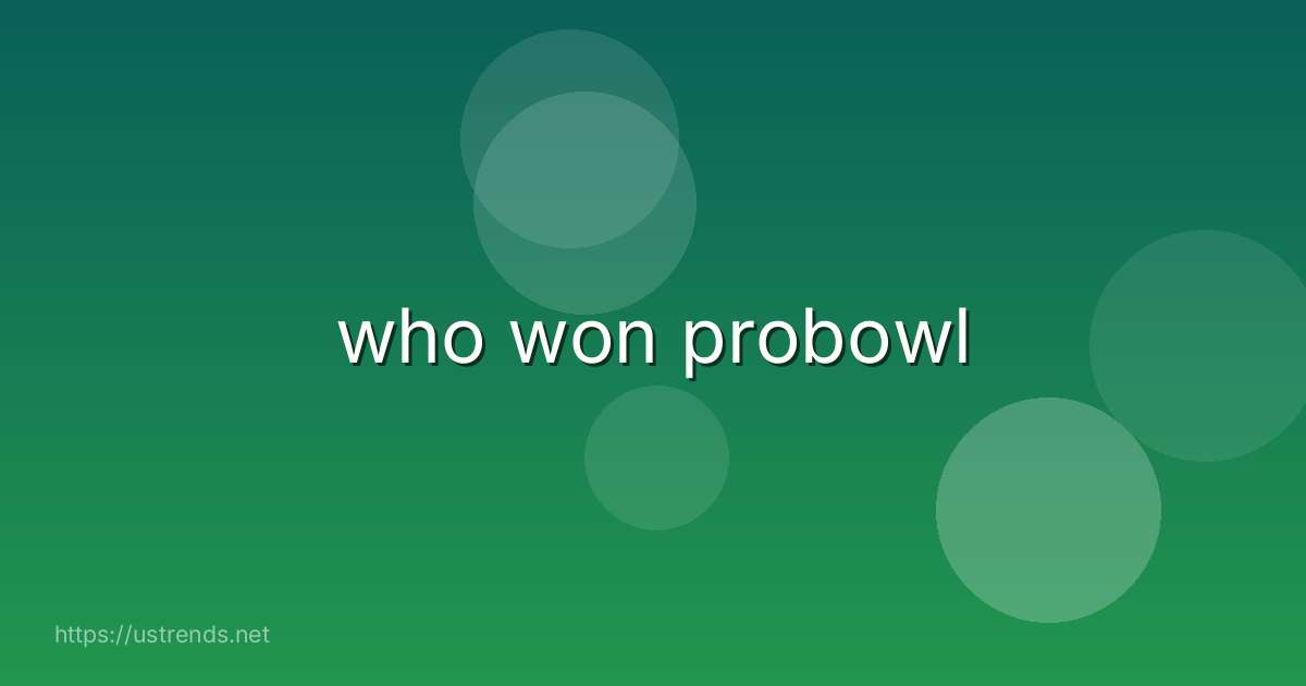 who won probowl