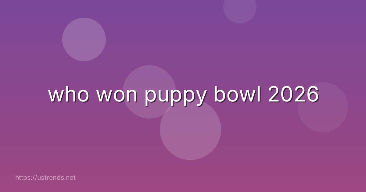 who won puppy bowl 2026