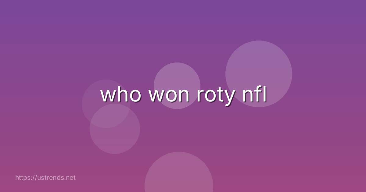 who won roty nfl