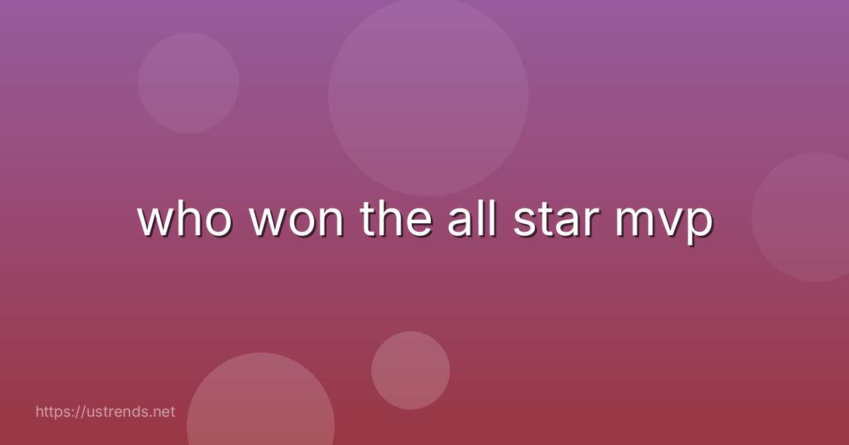who won the all star mvp