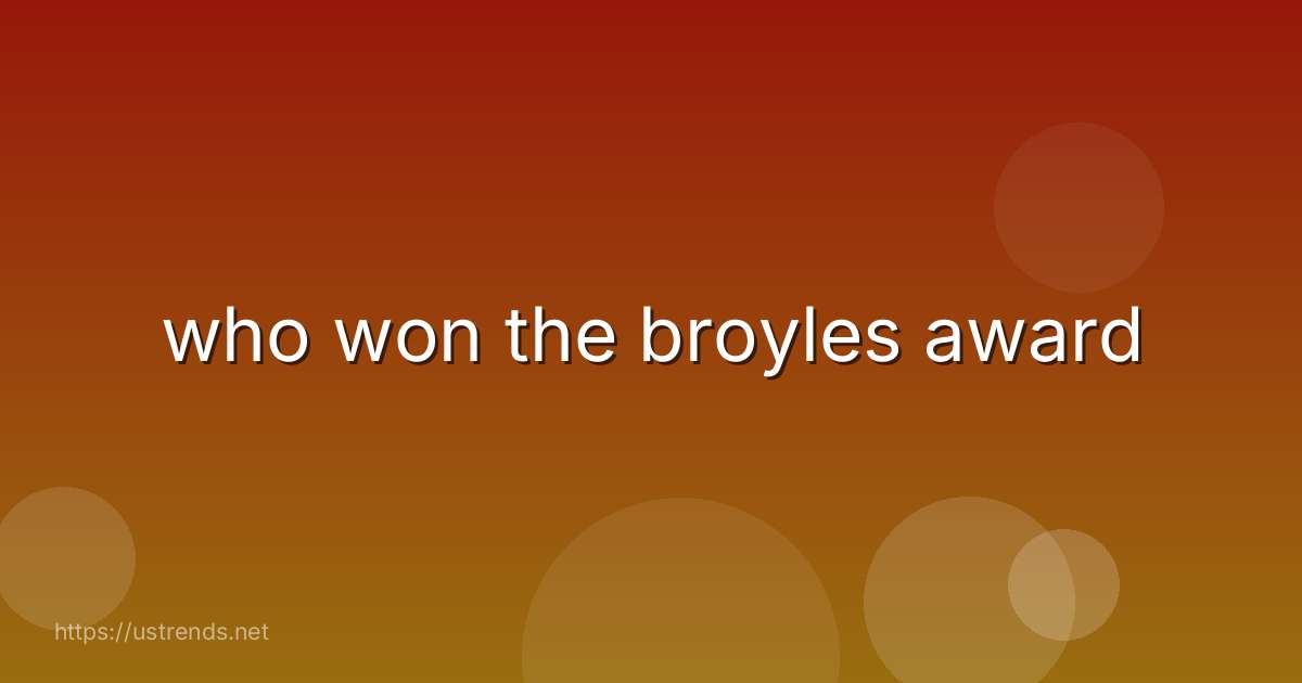 who won the broyles award