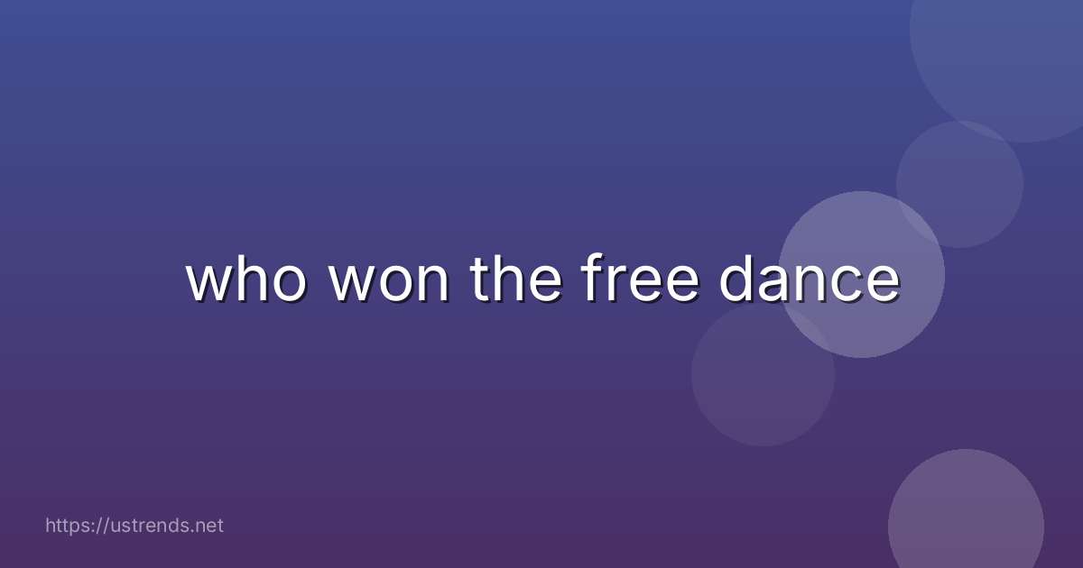 who won the free dance
