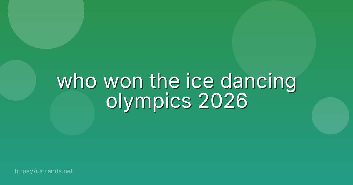who won the ice dancing olympics 2026