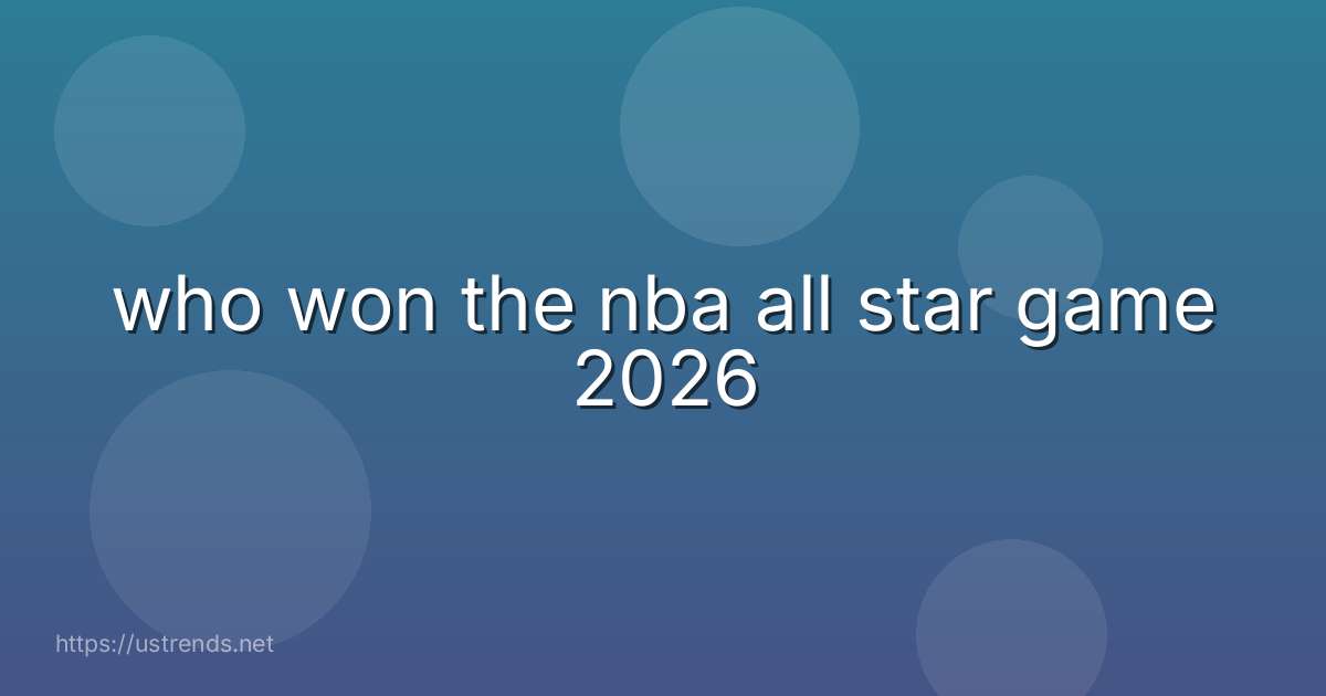 who won the nba all star game 2026