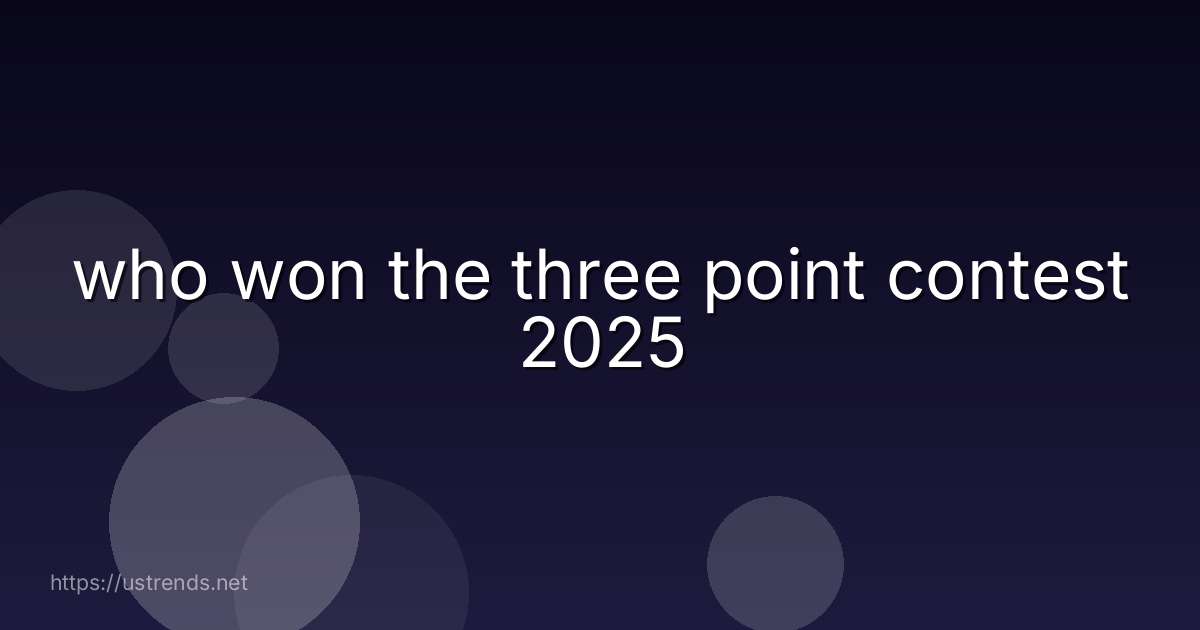 who won the three point contest 2025