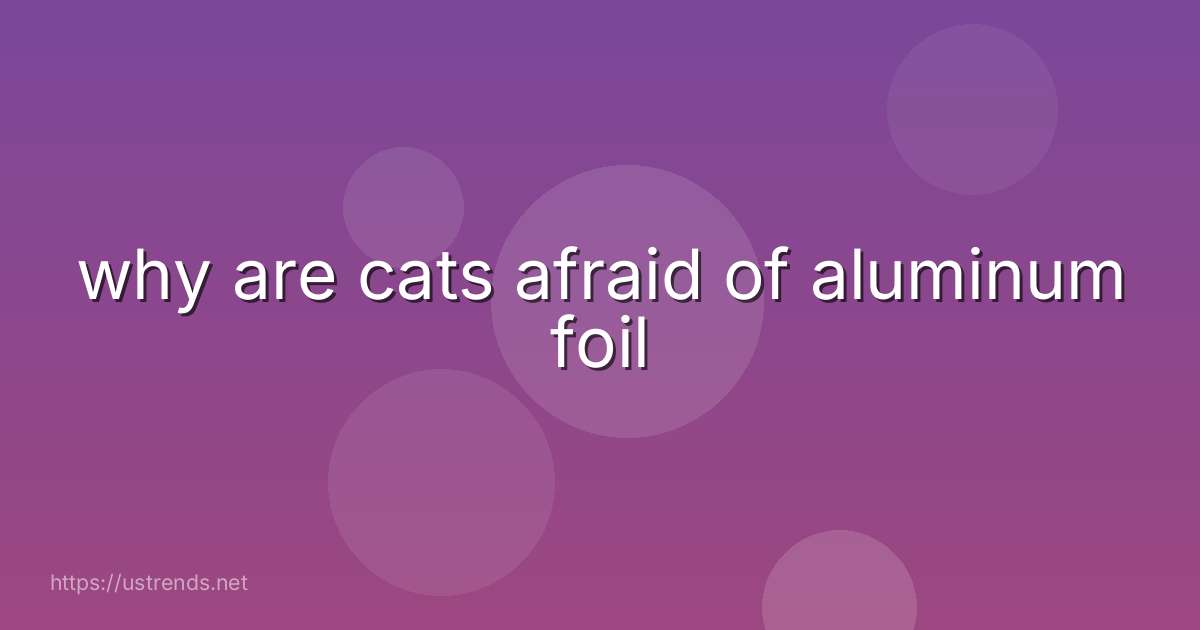 why are cats afraid of aluminum foil