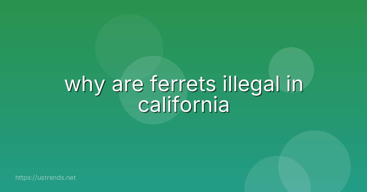 why are ferrets illegal in california