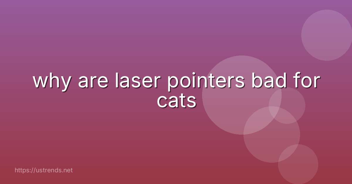 why are laser pointers bad for cats
