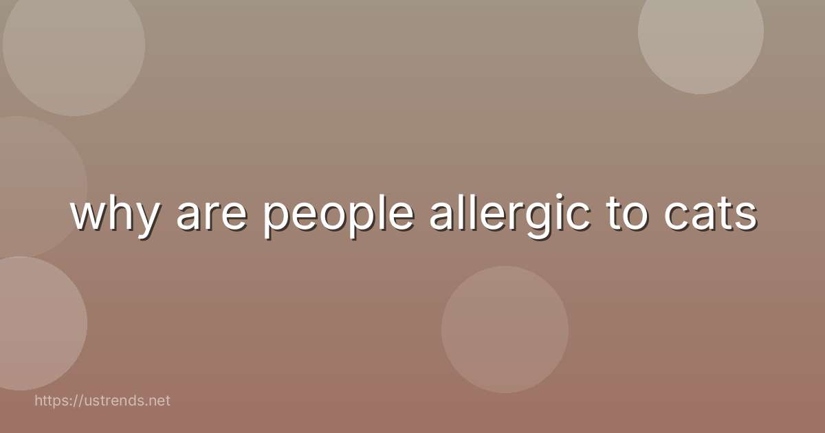 why are people allergic to cats