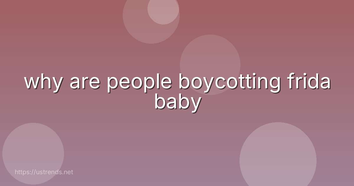 why are people boycotting frida baby