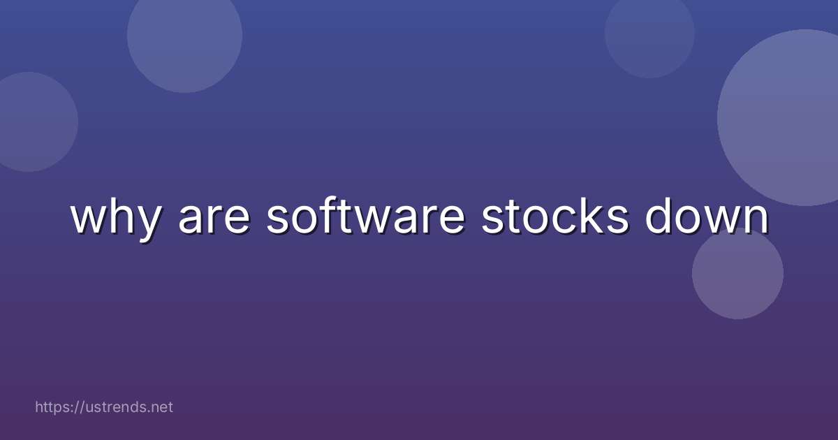 why are software stocks down