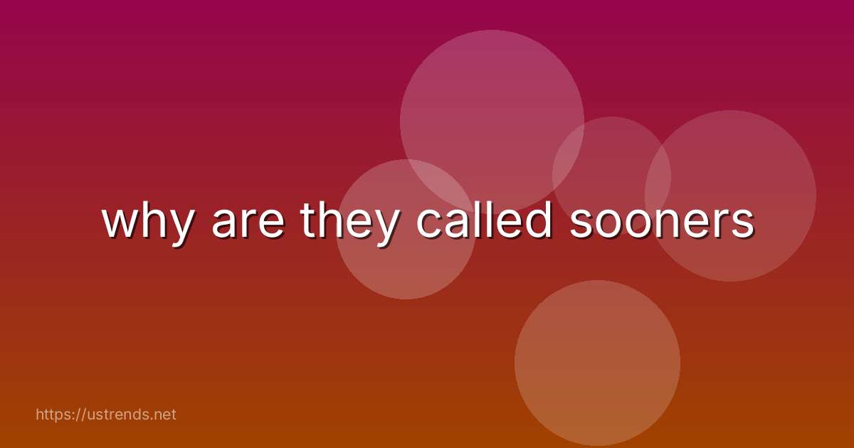 why are they called sooners