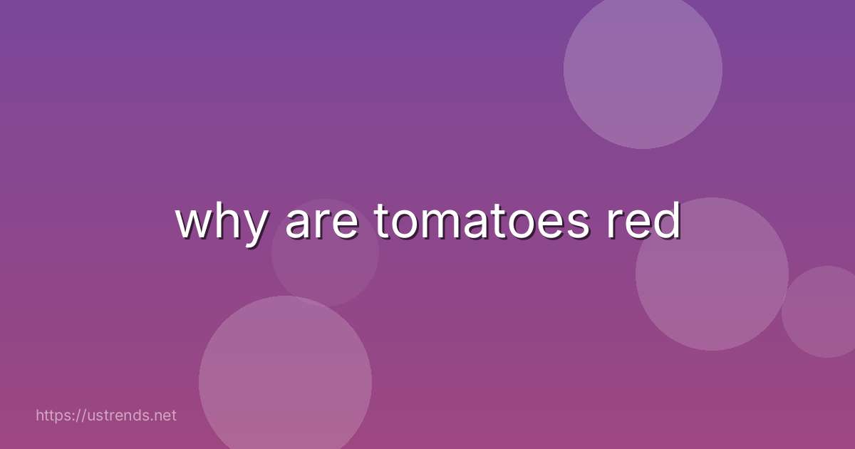 why are tomatoes red