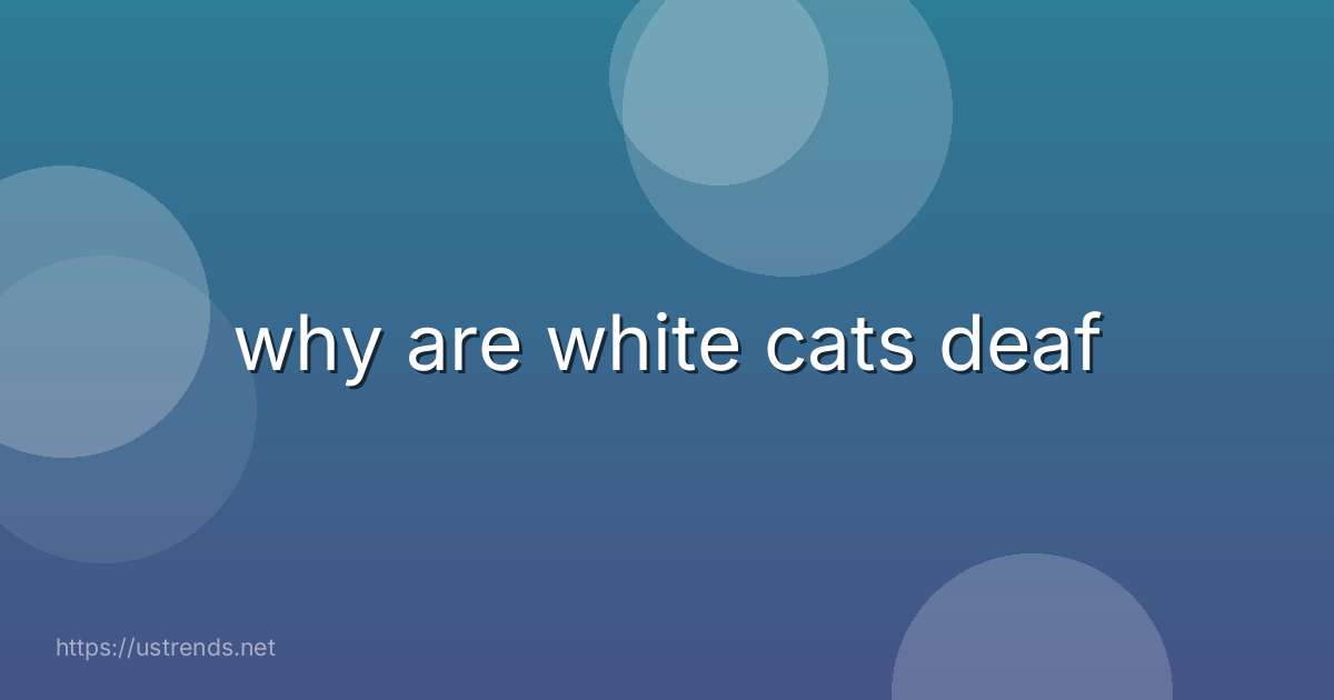 why are white cats deaf