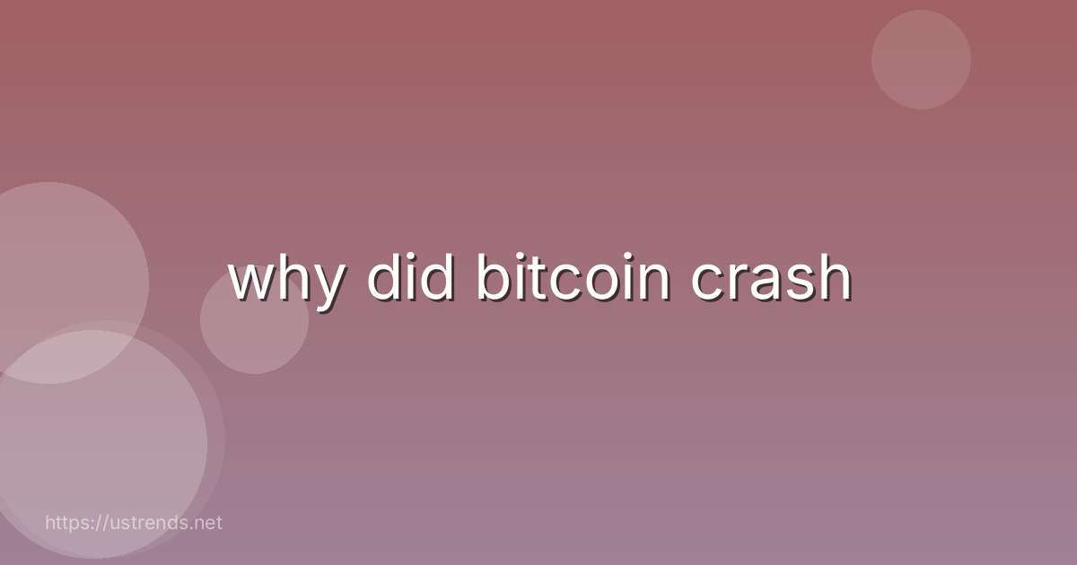 why did bitcoin crash