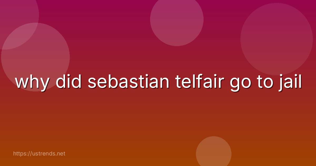 why did sebastian telfair go to jail