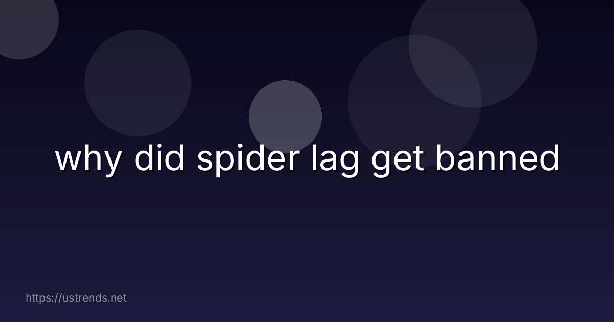 why did spider lag get banned
