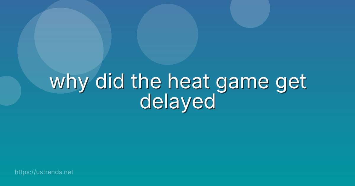 why did the heat game get delayed