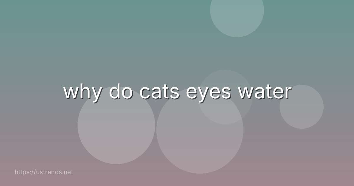 why do cats eyes water
