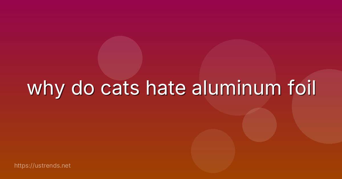 why do cats hate aluminum foil