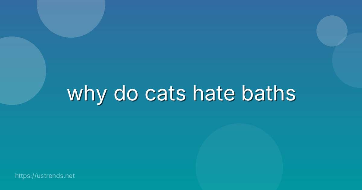 why do cats hate baths