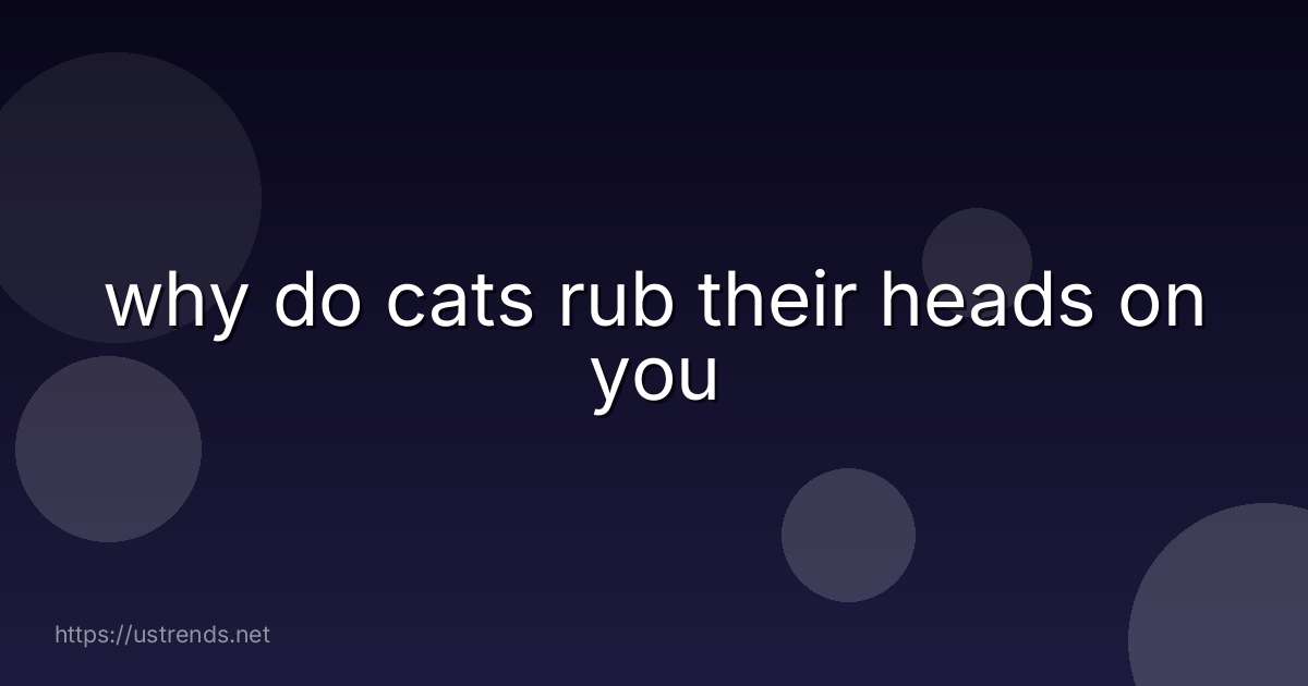 why do cats rub their heads on you