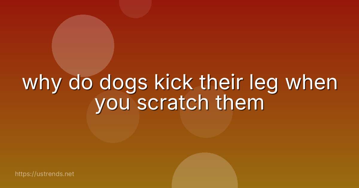 why do dogs kick their leg when you scratch them