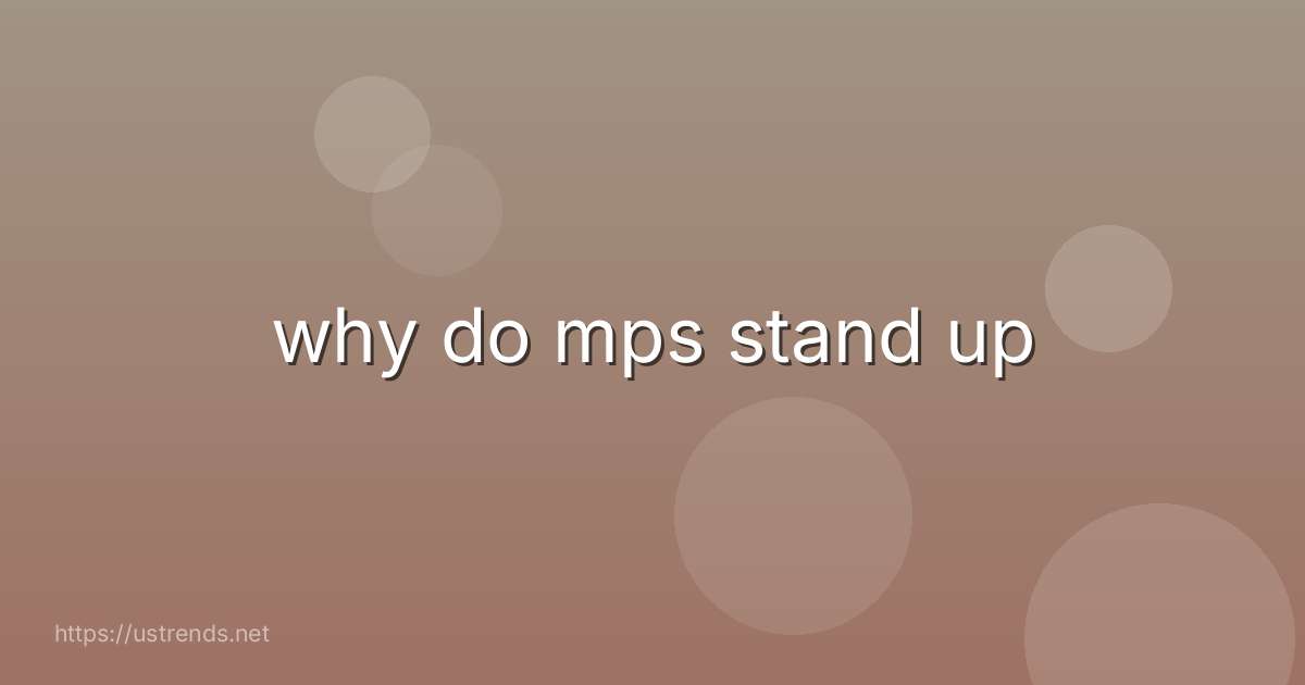 why do mps stand up