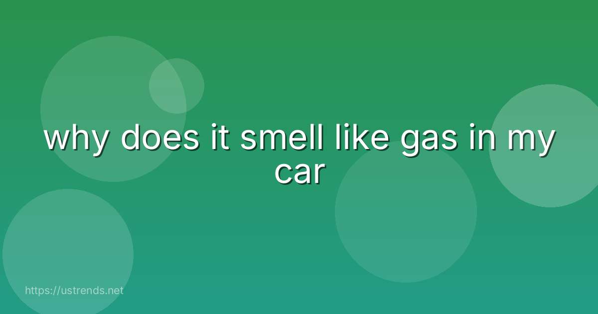 why does it smell like gas in my car