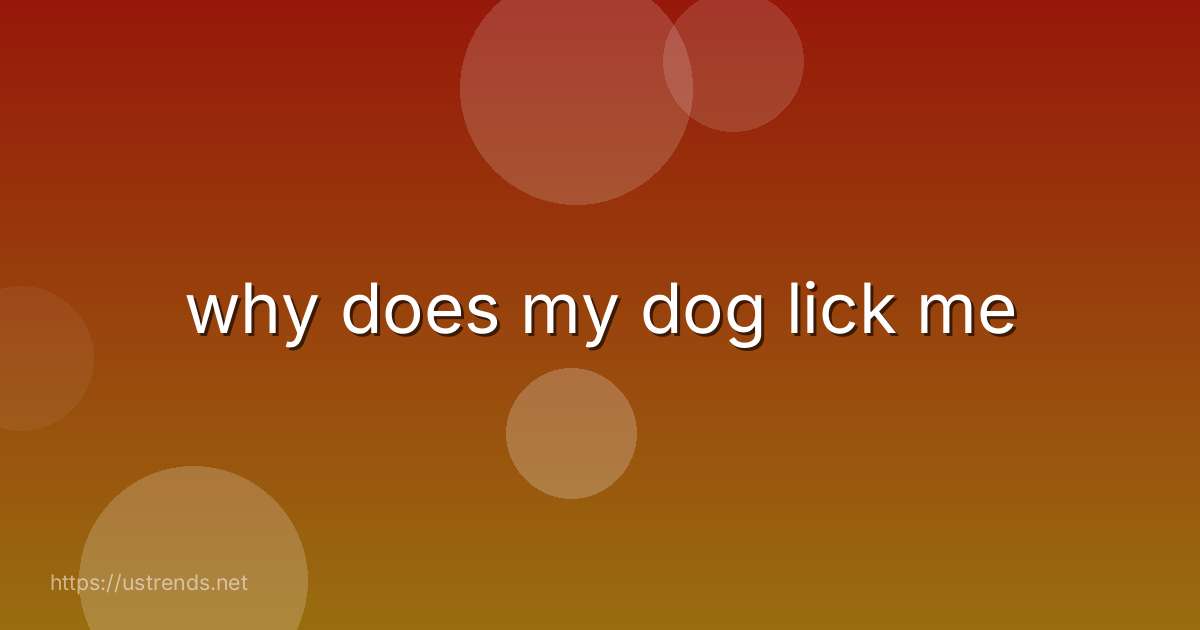 why does my dog lick me