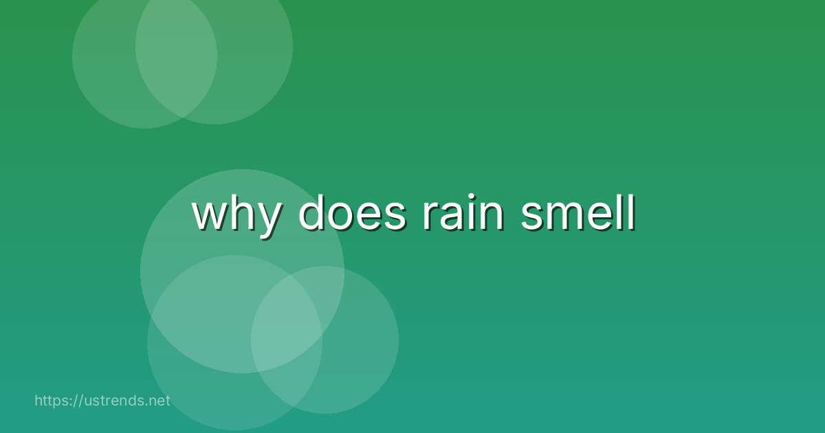 why does rain smell