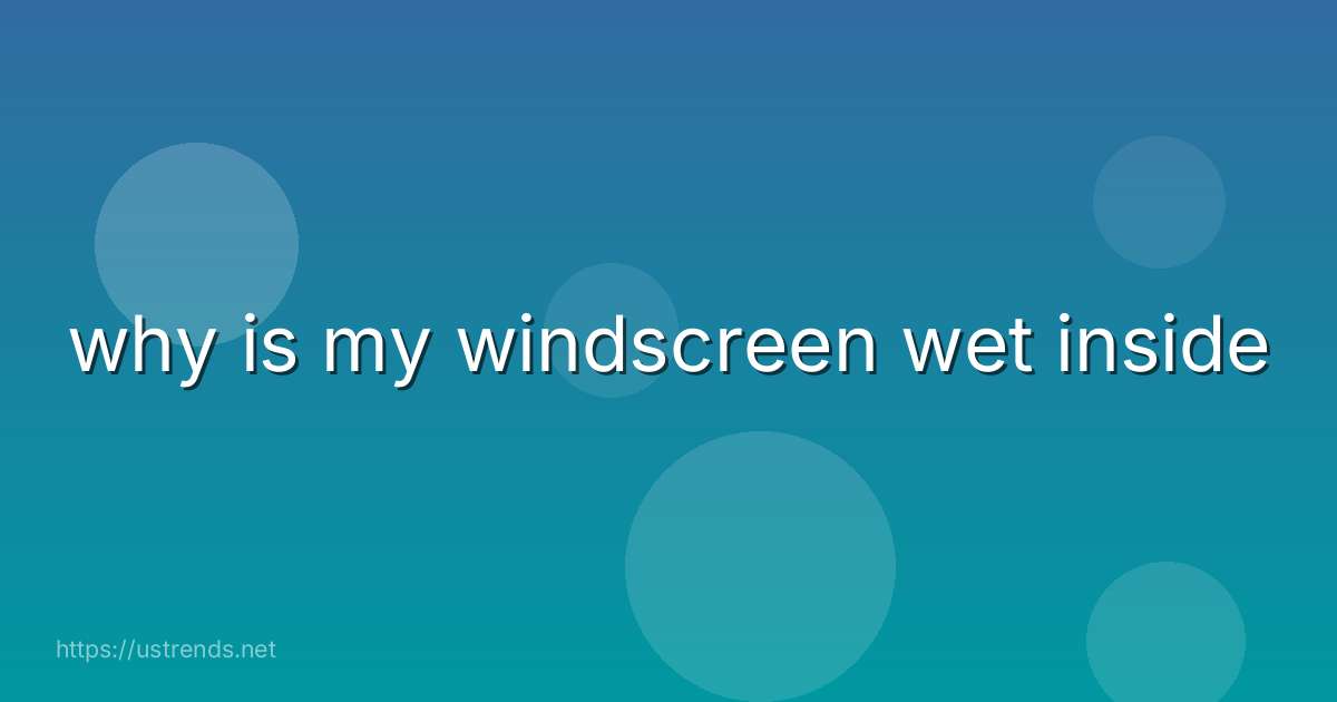 why is my windscreen wet inside