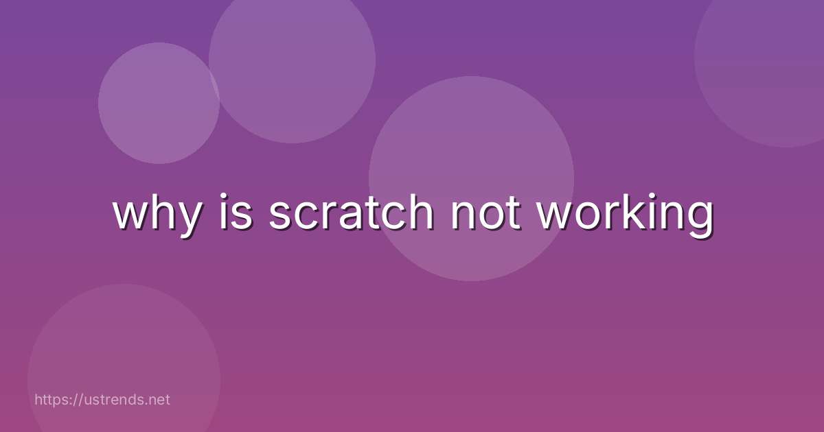 why is scratch not working