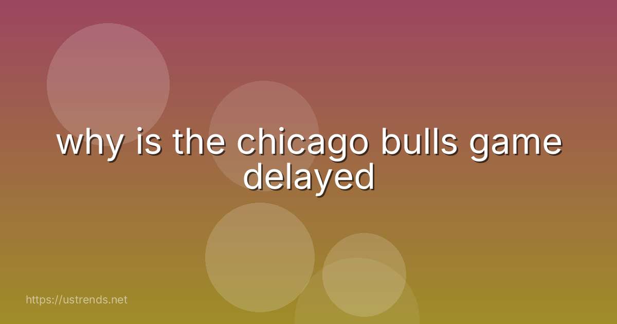 why is the chicago bulls game delayed