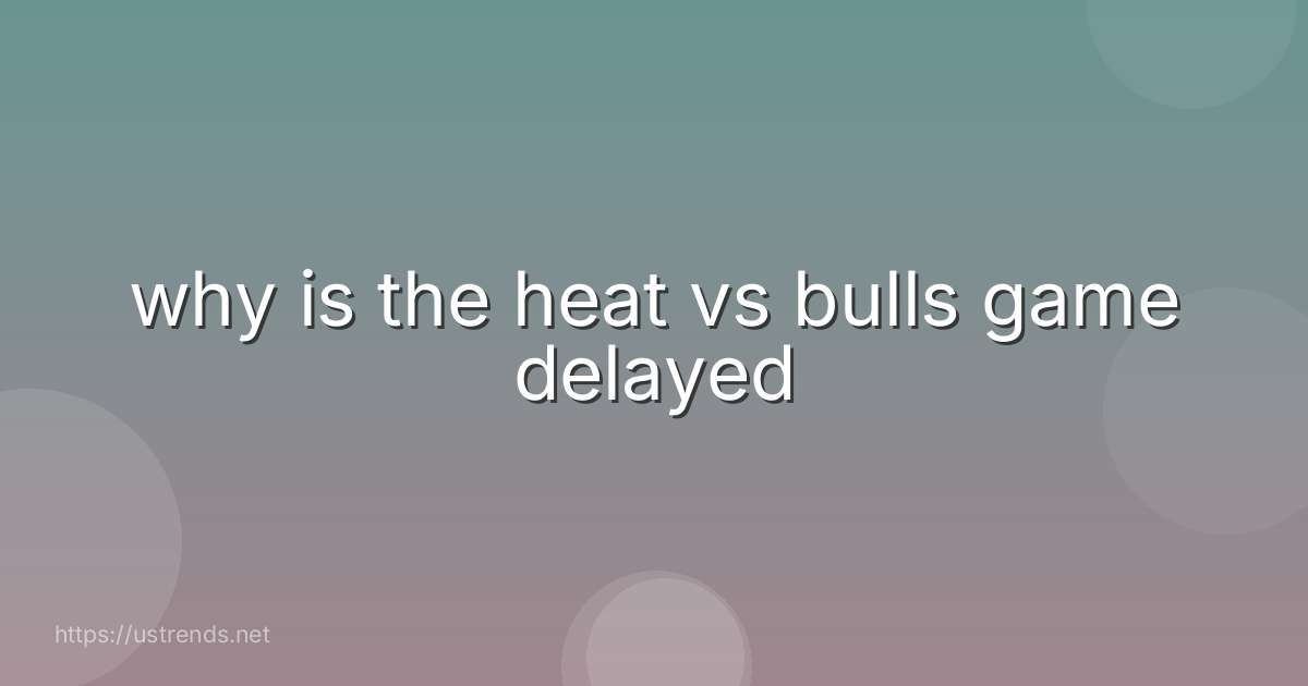 why is the heat vs bulls game delayed