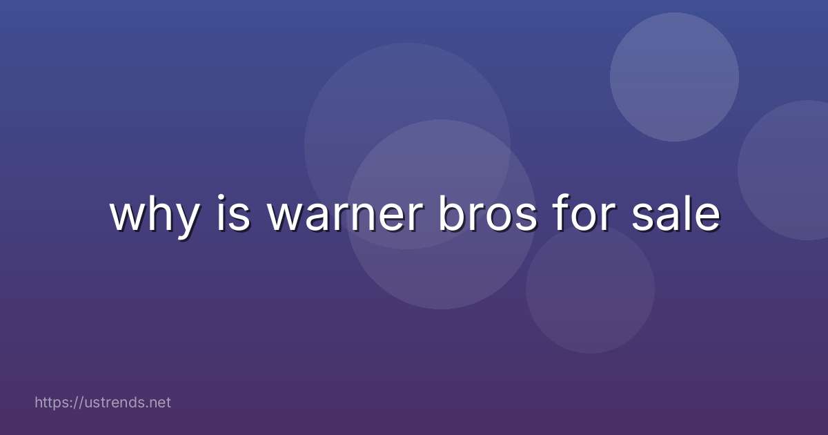 why is warner bros for sale
