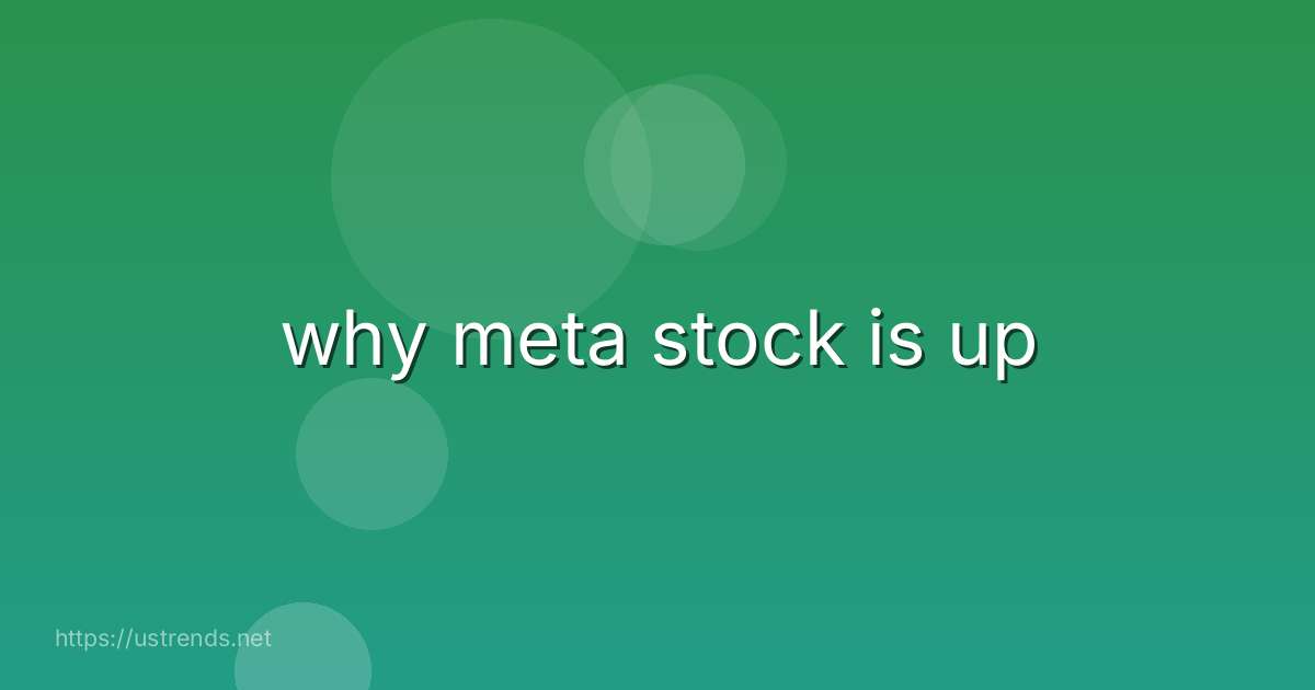 why meta stock is up
