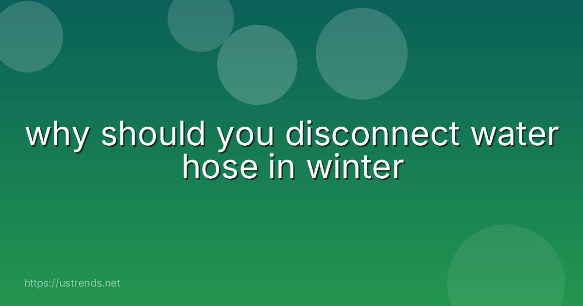 why should you disconnect water hose in winter