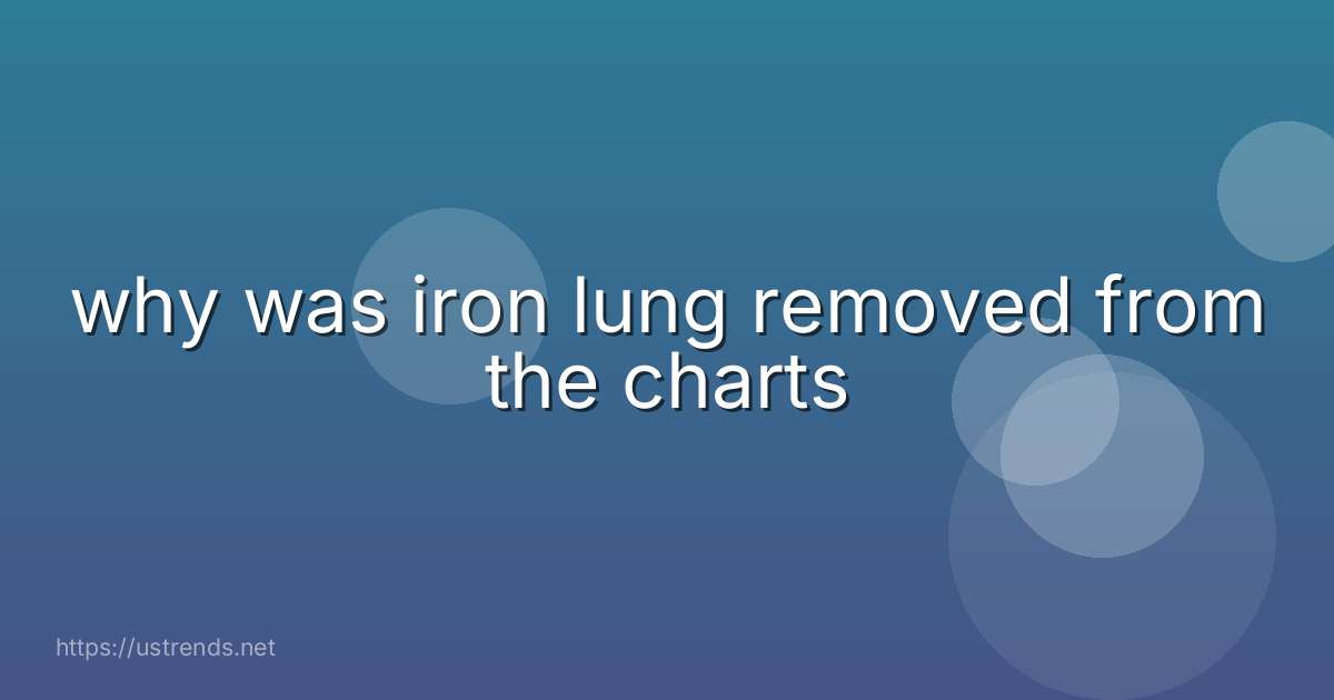 why was iron lung removed from the charts