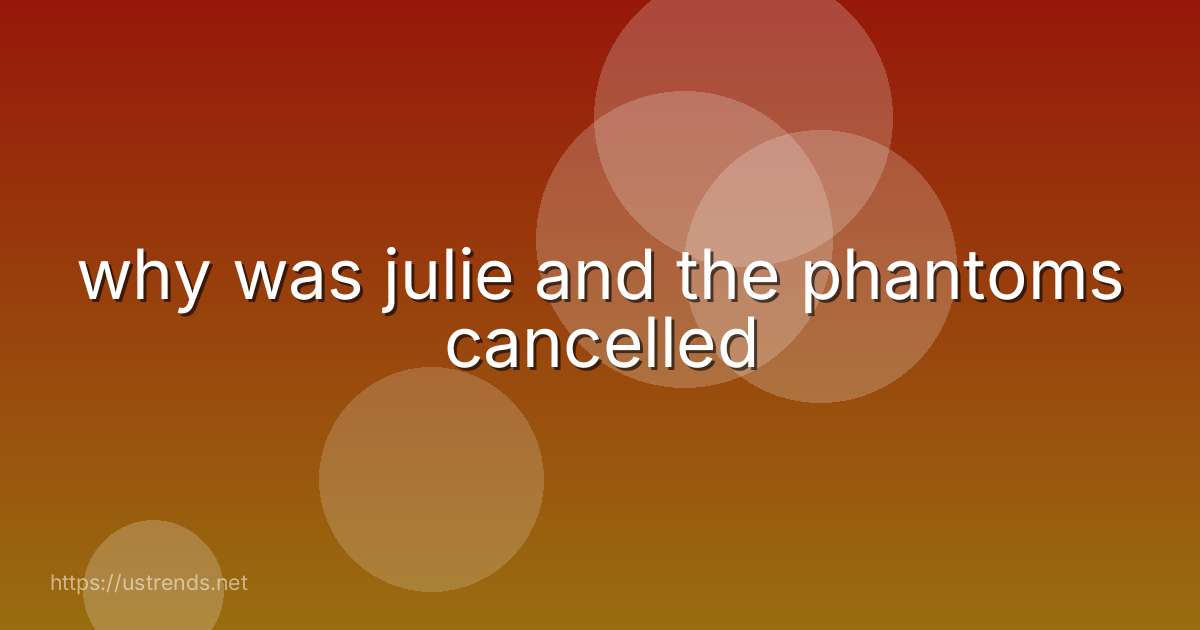 why was julie and the phantoms cancelled