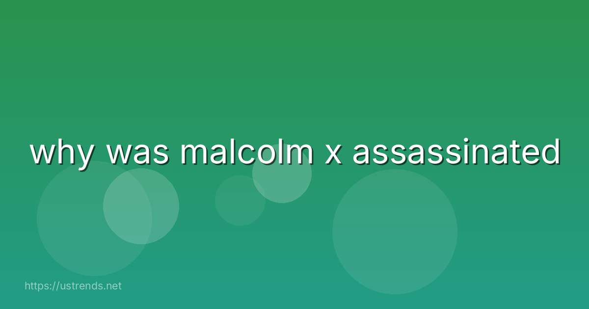why was malcolm x assassinated